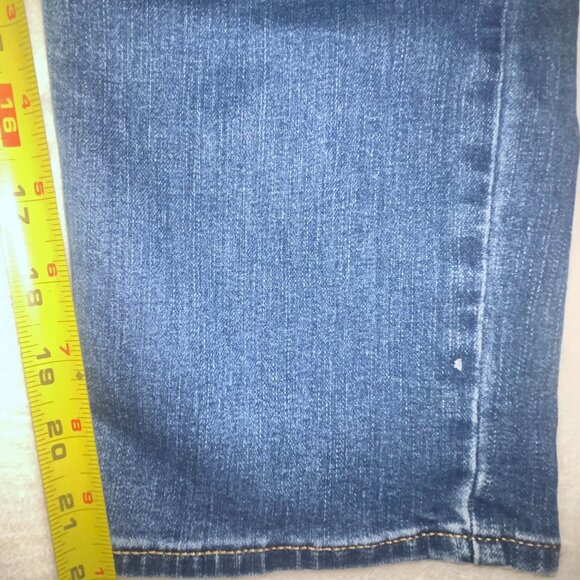 Lee Riders Midrise Capri Jeans Women 30x22 Blue Denim Ankle Cropped Pockets - Picture 5 of 8